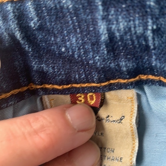 7 For All Mankind Medium Blue Wash Bootcut Capris Jeans Size - Picture 9 of 14